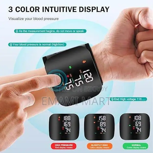 Blood Pressure Monitor Digital Wrist Blood Pressure Machine Adjustable