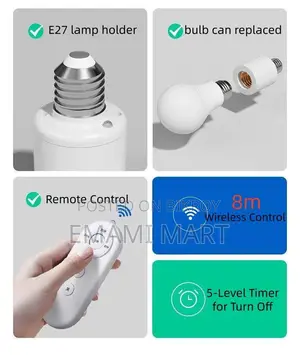 Wireless Remote Control Lamp Holder Intelligent Controller Household W