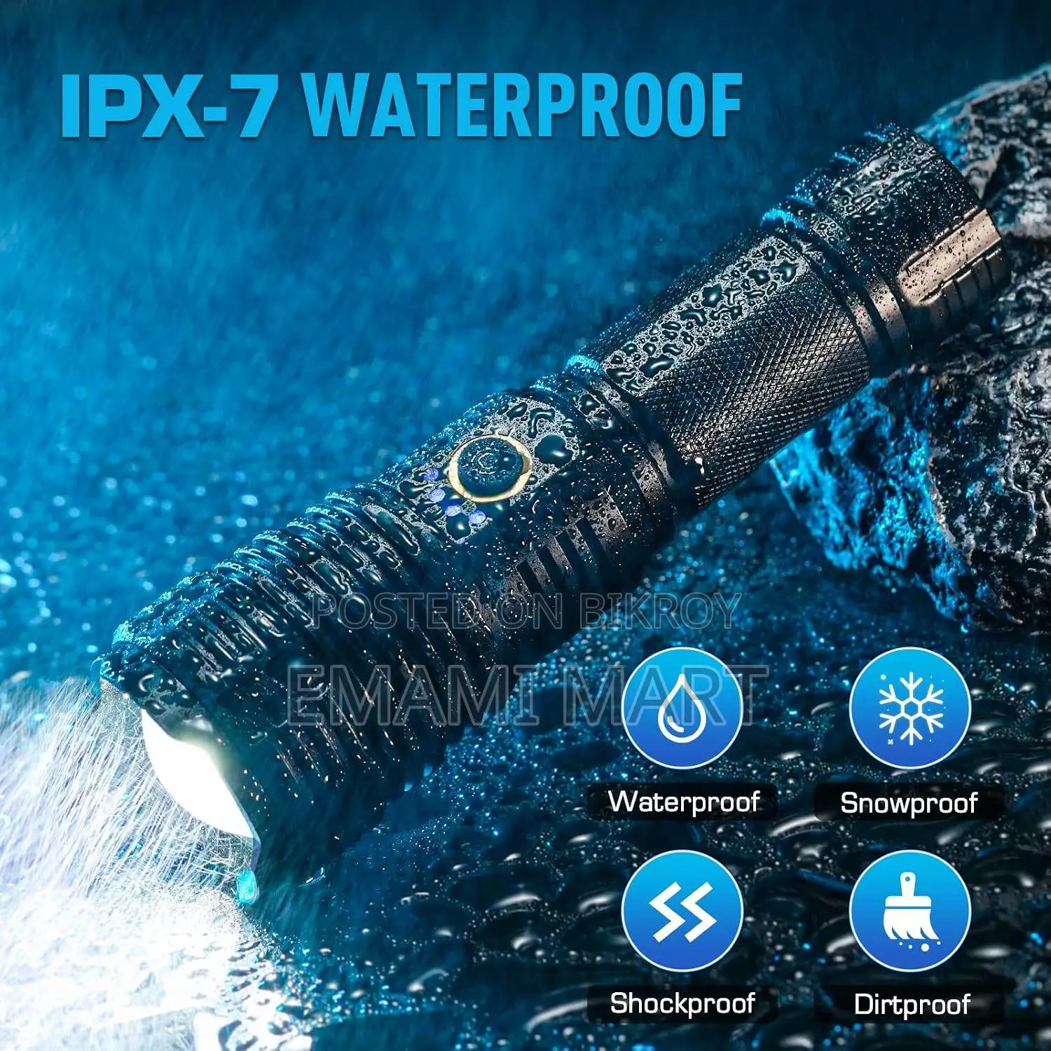 High Power LED Flashlight, XHP70.2 Tactical Flashlight with Zoomable, 