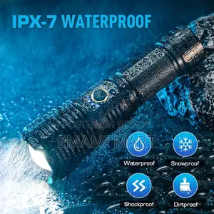 High Power LED Flashlight, XHP70.2 Tactical Flashlight with Zoomable, 