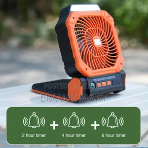 7800mAh Solar Camping Fan, Portable Rechargeable Battery Operated Fan 