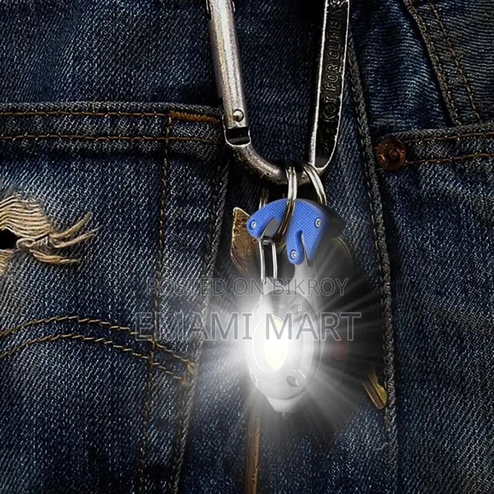 Multi-function LED Keychain Lights USB Charging Mini Screwdriver Hamme