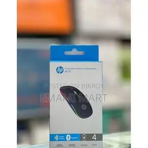 Hp W10 Wireless and Bluetooth Rechargeable Mouse with Led Light
