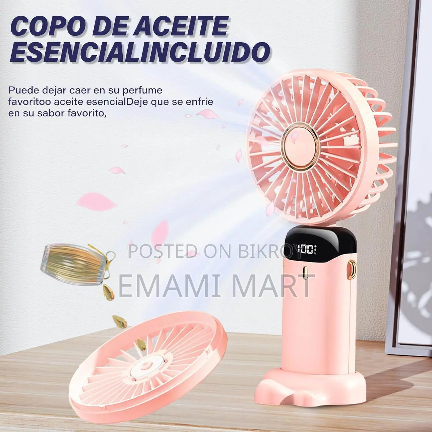 Hand Held Fan,Portable Handheld USB Rechargeable Fans with 5 Speeds