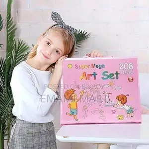 TOMMYHOME Drawing Kit 208PCS Deluxe Colouring Art Set for Kids 6-12 Dr