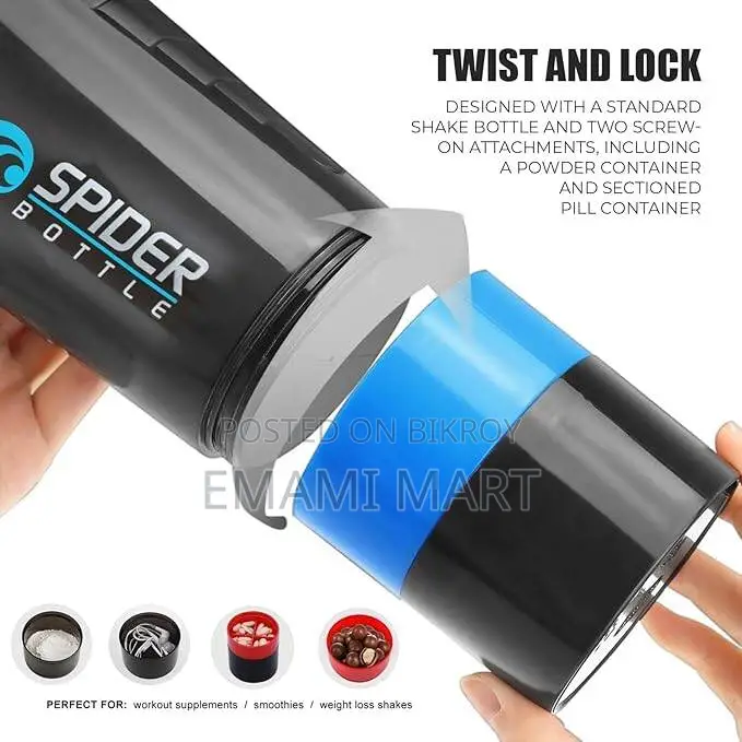 Protein Shaker Bottle 500ml with Extra Compartment