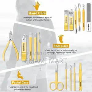 16 Pcs Manicure Set Stainless Steel Nail Clippers Kit & Pedicure