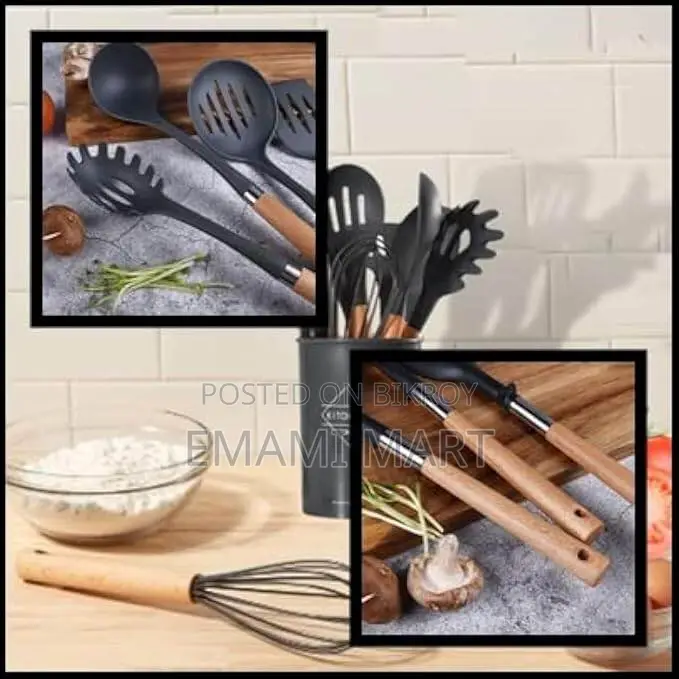 Silicone Cooking Utensil Set,12pcs Silicone Cooking Kitchen Utensils S