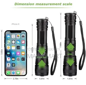 5000 Lumen Rechargeable Tactical Flashlight,XHP50 LED for Hiking Hunti