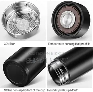 Insulating Pot Smart Cup Stainless Steel LED Digital Smart Vacuum Cup 
