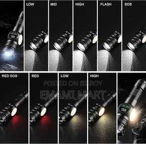 Super Bright Torch Tactical LED COB Flashlight