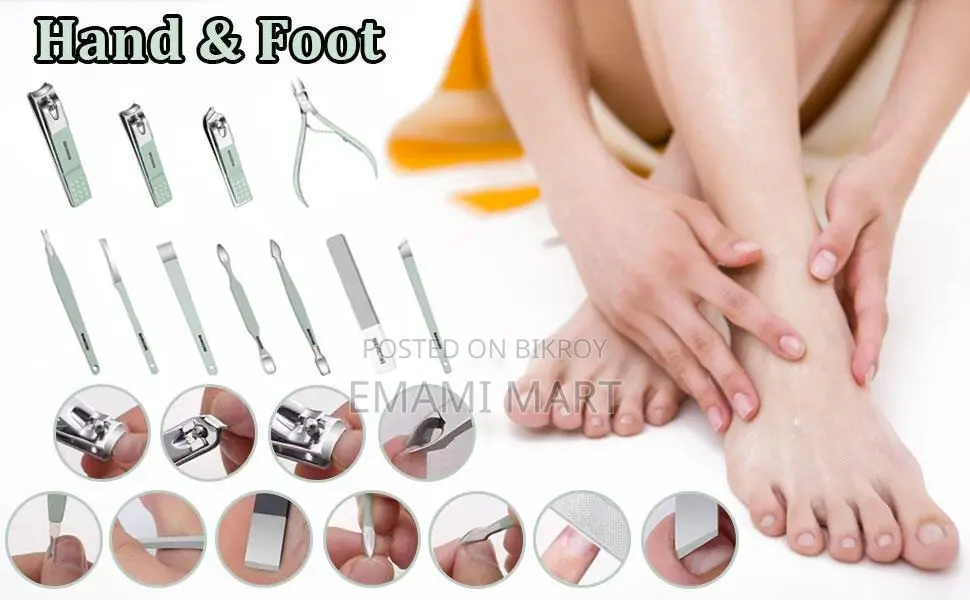 Nail Clippers Set, 16pcs Manicure & Pedicure Tools
