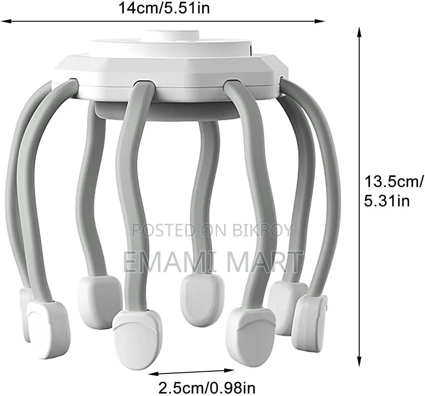 Electric Octopus Head Massager Therapy offering a 360-degree massage t