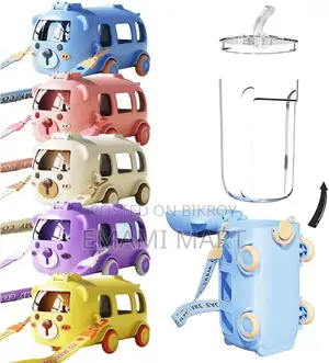 Portable Water Cup in Bus Shape, 500ml Leak-Proof Portable Water Bottl