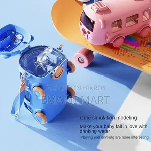 Kids Toy Car Water Bottle, Fun Kids’ Water Bottle with Movable Wheels 
