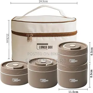 Portable Insulated Lunch Containers with Bag, Separate Stackable Lunch