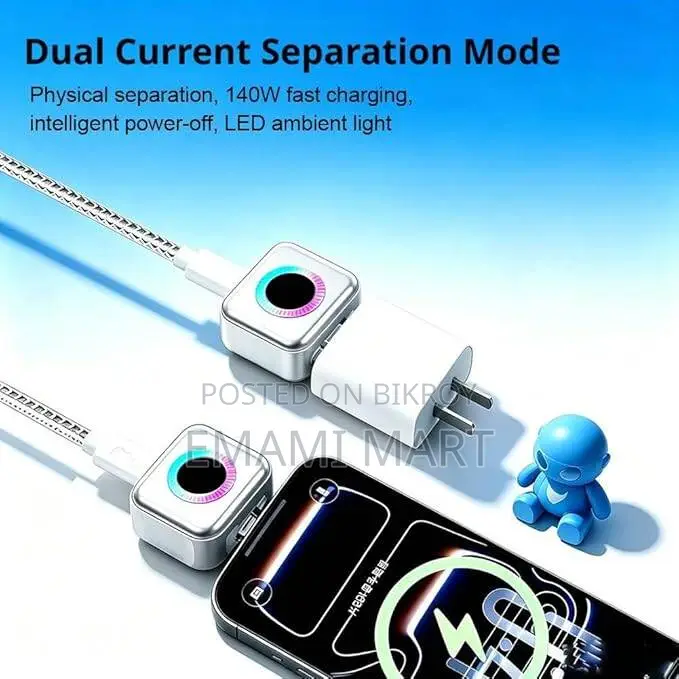 Auto Power-Off Charging Adapter, 140W Auto Cut-Off Charger Protector w