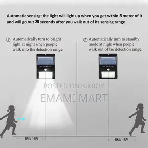 Solar Light, 30 LED Wireless Motion Sensor Lights | Waterproof Wall Li