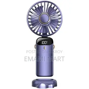 Portable Personal Fan – 5000mAh Rechargeable Battery, 5 Speed Settings