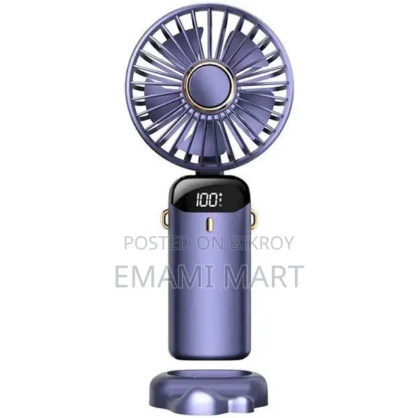 Portable Personal Fan – 5000mAh Rechargeable Battery, 5 Speed Settings