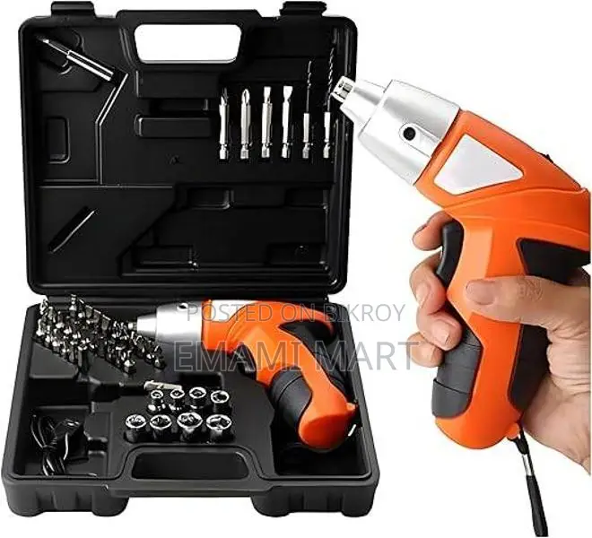 Cordless Power Screwdriver Kit Rechargeable Electric 45pcs Cordless Dr
