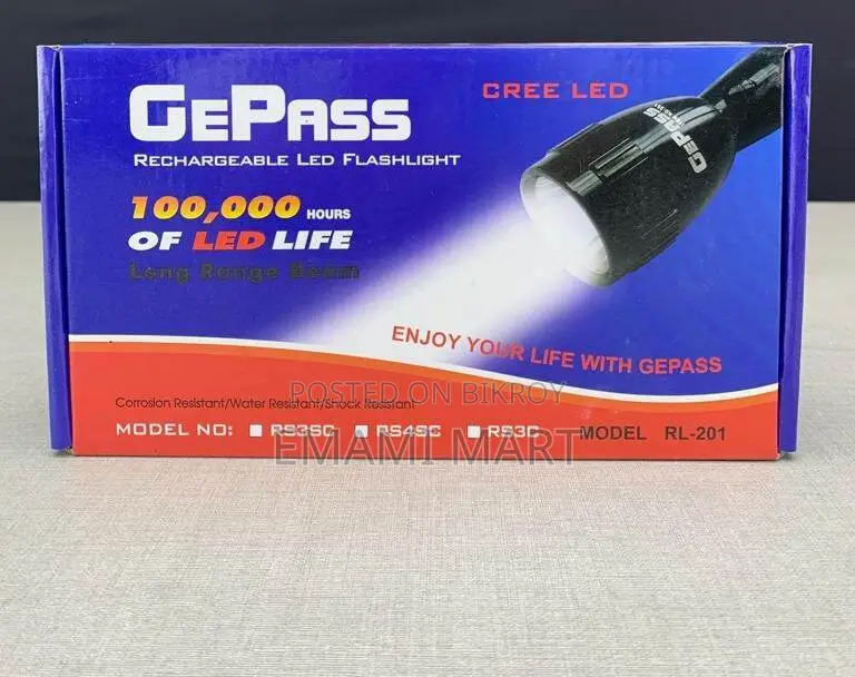 Gepass CREE LED Torch - Rechargeable LED Flashlight – Super LED Torch 