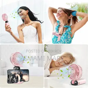 Hand Held Fan,Portable Handheld USB Rechargeable Fans with 5 Speeds