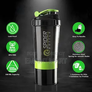 Protein Shaker Bottle with 2 Extra Compartment Jars