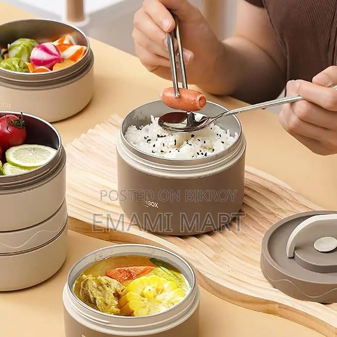 Portable Insulated Lunch Containers with Bag, Separate Stackable Lunch