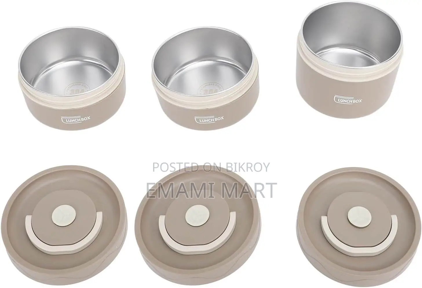 Insulated Lunch Box, Portable Stainless Steel Food Container with Bag,