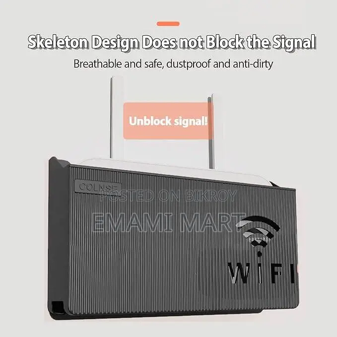 WiFi Router Storage Box,Wall Mount,Living Room TV Wall Storage Rack Se