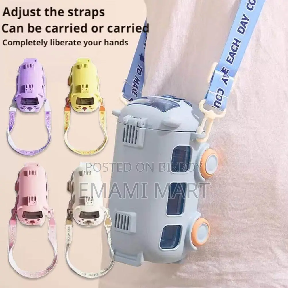 Fun Kids’ Water Bottle with Movable Wheels | Leak-Proof, BPA-Free, and