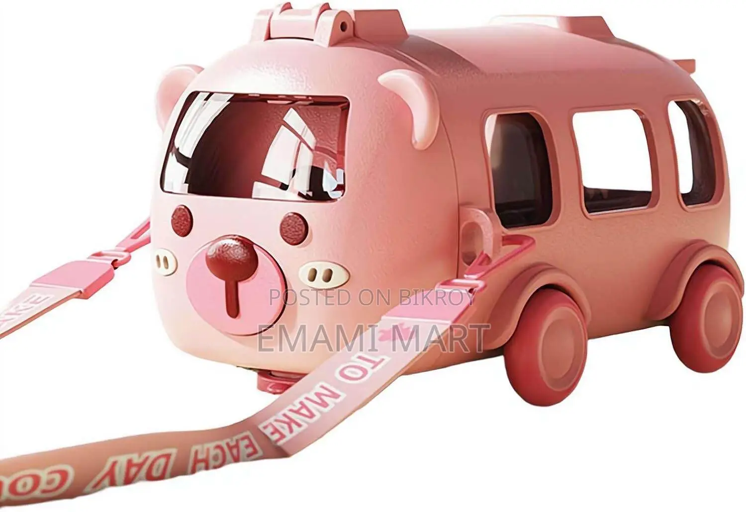 Portable Water Cup in Bus Shape, 500ml Leak-Proof Portable Water Bottl
