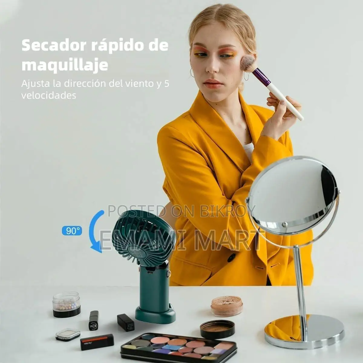 Hand Held Fan,Portable Handheld USB Rechargeable Fans with 5 Speeds