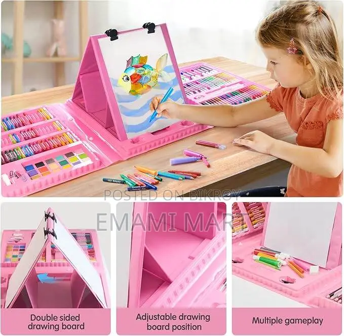 TOMMYHOME Drawing Kit 208PCS Deluxe Colouring Art Set for Kids 6-12 Dr