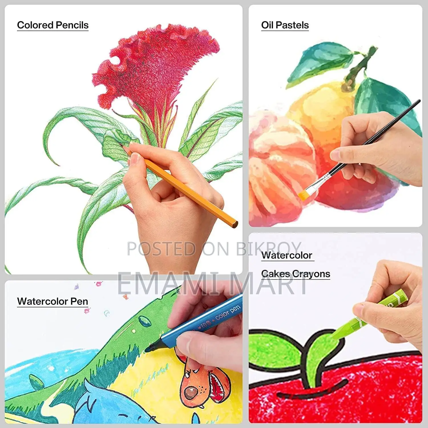 145pcs, Art Supplies Set, Drawing Supplies with Portable Aluminum Case