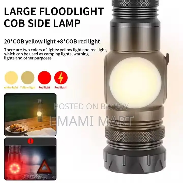Portable Flashlight, Powerful LED Light, Eco-friendly, Lithium Battery