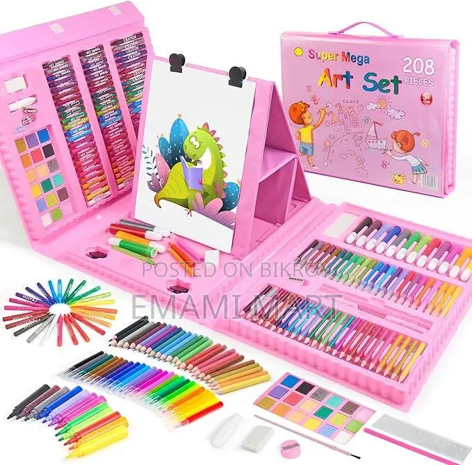 TOMMYHOME Drawing Kit 208PCS Deluxe Colouring Art Set for Kids 6-12 Dr