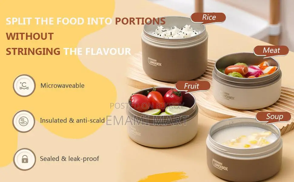 Lunch Box with Thermal Bag, Portable Leakproof Lunch Containers