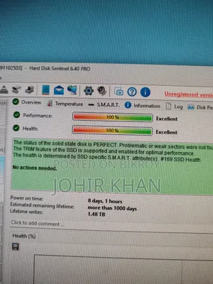 WD 1TB SSD 8 Days 100% Health
