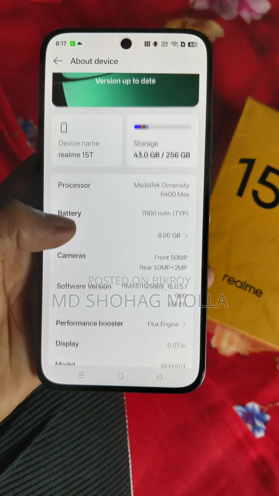 Realme 15T 256 GB Graphite