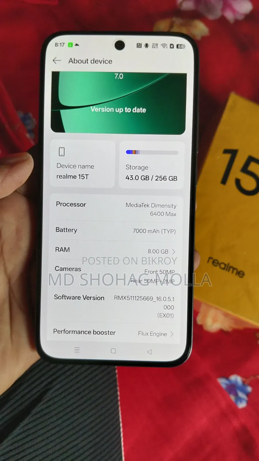 Realme 15T 256 GB Graphite
