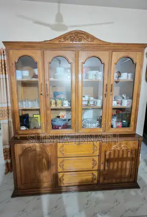 Large Teak Wood Showcase - Classic Design