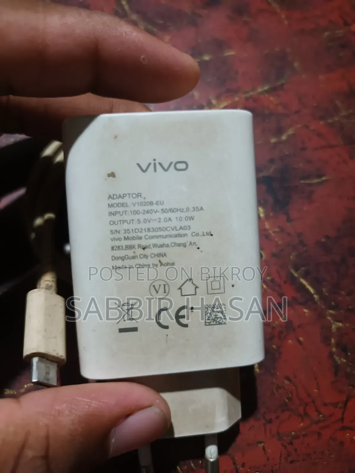 Vivo 10 Watt Original Type B Charger