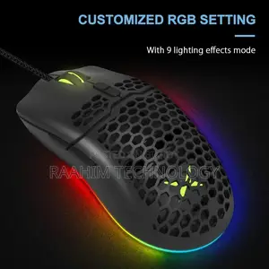 Delux M700 Wired Gaming Mouse With A825 Sensor 7200DPI RGB Light
