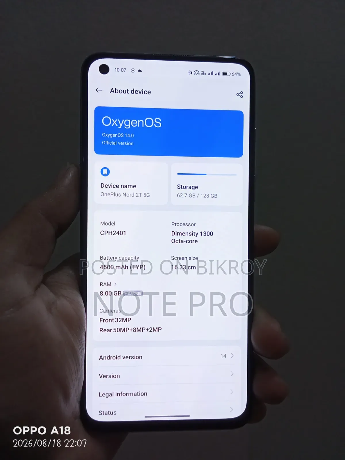OnePlus Nord 2T 128 GB Green