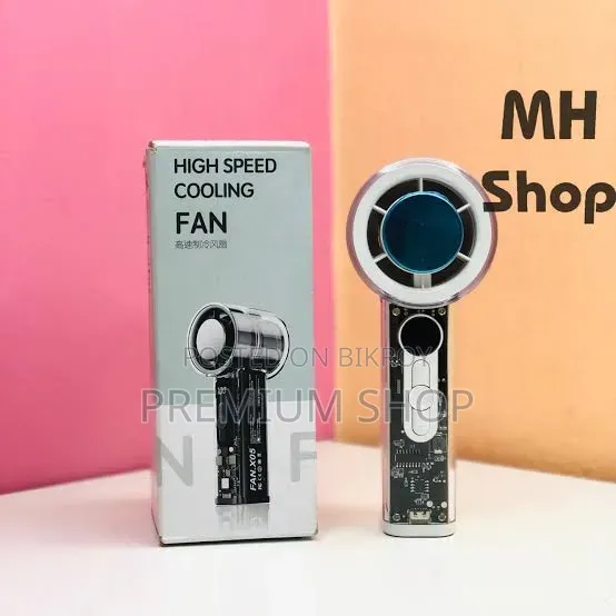 High Speed Handheld USB Rechargeable Mini Fan With Digital Display