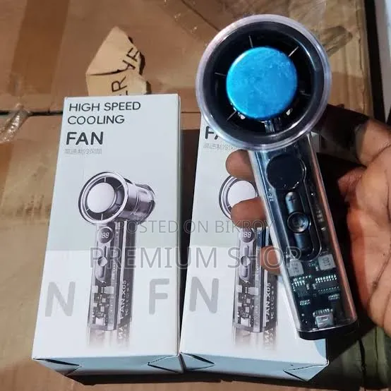 High Speed Handheld USB Rechargeable Mini Fan With Digital Display