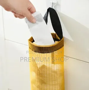 Wall Hanging Mesh Trash Bag Organizer