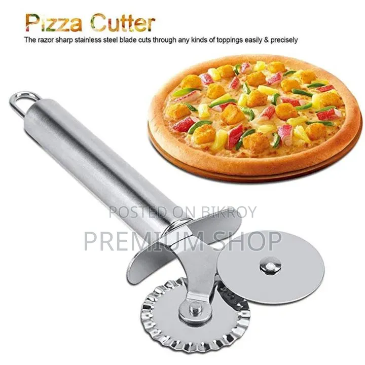 Double Wheel Stainless Steel Pizza Roller Pastry Cutter